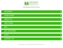 Tablet Screenshot of adherenthealth.com